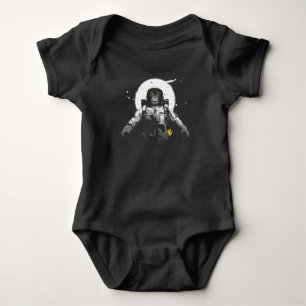 Body Para Bebê Macaco Espacial Astronauta Suas Bananas São Engraç