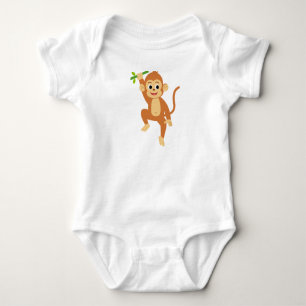 Body Para Bebê Macaco Fofo com Bambu