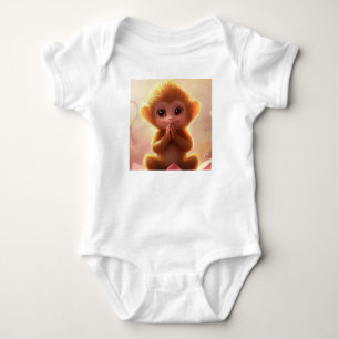 Body Para Bebê Macaco Leitura no Lotus - Bebê-Roupa