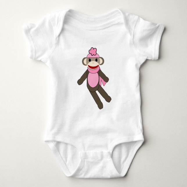 Body Para Bebê macaco-meia (Frente)