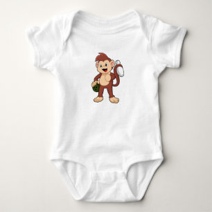 Body Para Bebê Macaco na Boliche com Bola de boliche
