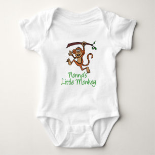 Body Para Bebê Macaco Pequeno de Nonna