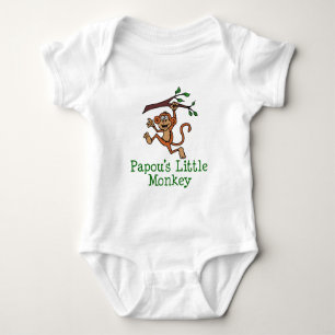 Body Para Bebê Macaco Pequeno de Papou