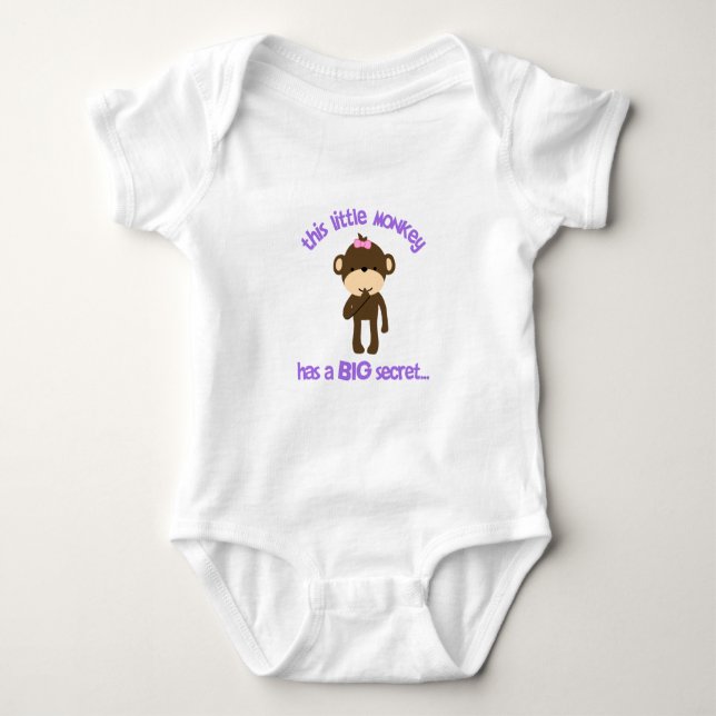Body Para Bebê Macaco Tem Uma Irmã Secreta. (Frente)
