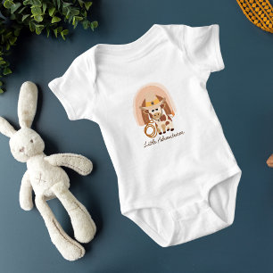 Body Para Bebê Macacões de Cowboy Arco-íris Pequeno Aventuriero