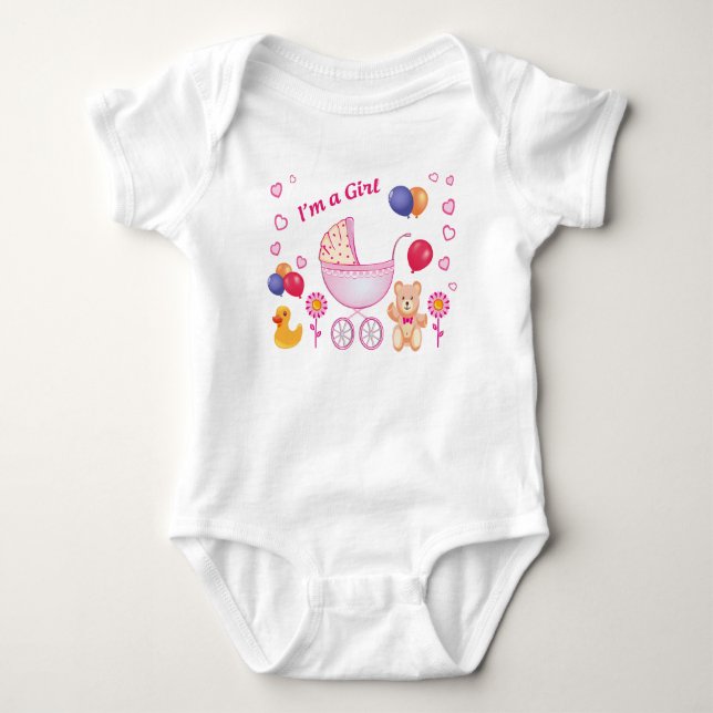 Body Para Bebê "Macacões de uma peça para menina" (Frente)