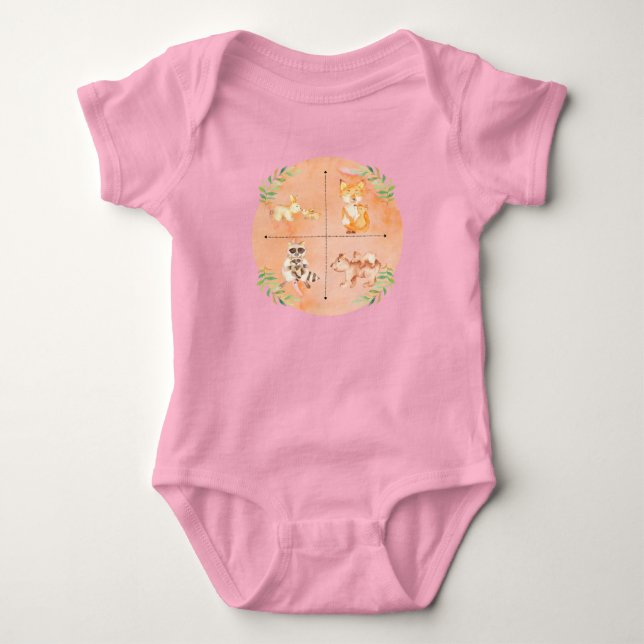 Body Para Bebê Macaquinho Explorador Mãe e Bebê Animais Body (Frente)