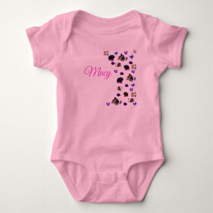 Body Para Bebê Macy, Nome, Com Porquinhos Da Índia E Pensamentos,