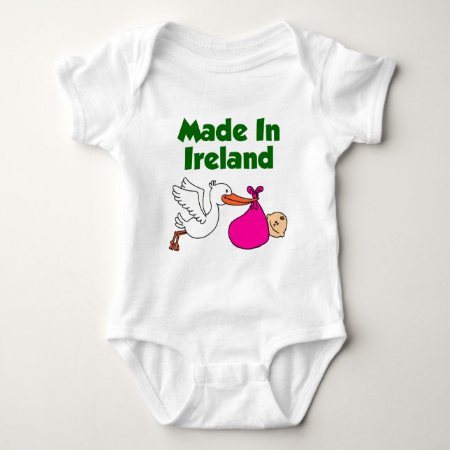 Body Para Bebê Made In Ireland (Girl) (Frente)