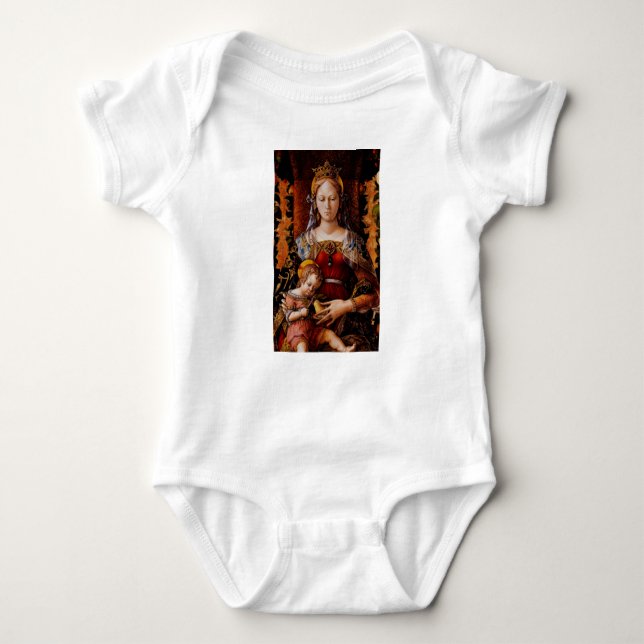Body Para Bebê Madonna della Candeletta por Carlo Crivelli (Frente)