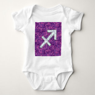Body Para Bebê Mãe de Pearl Sagittarius Símbolo Fuchsia Camo