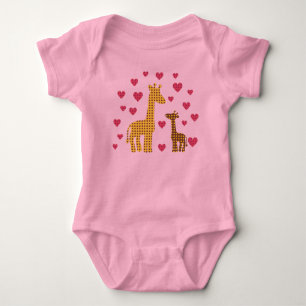 Body Para Bebê Mãe e Bebê Girafas