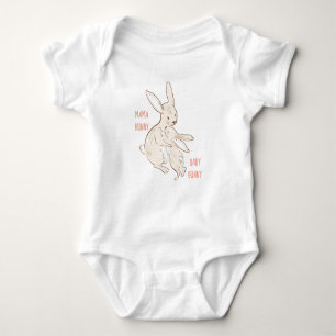 Body Para Bebê Mãe e Design do Bebê Bunny