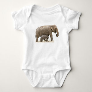 Body Para Bebê Mãe e Elefante Bebê