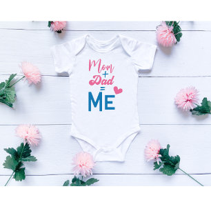 Body Para Bebê Mãe e Pai Iguais a Mim