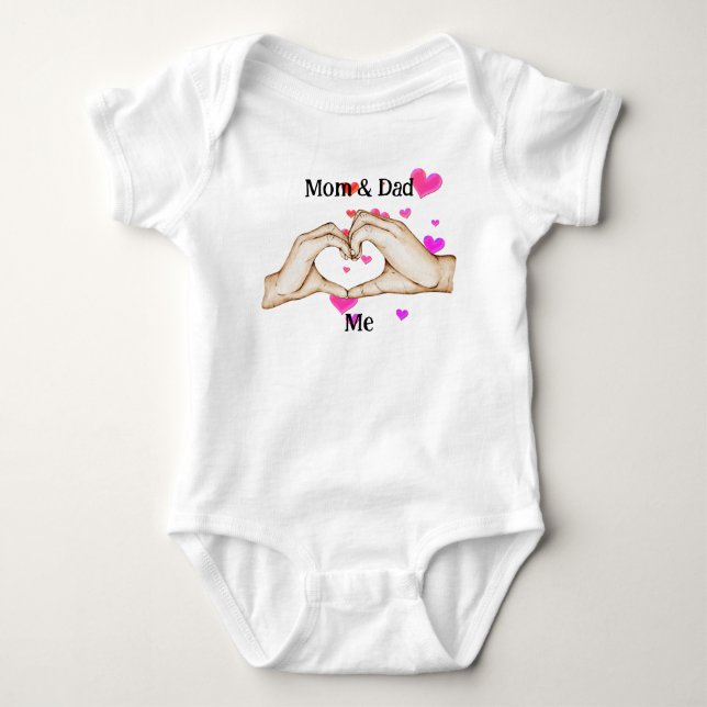 Body Para Bebê Mãe e Pai me amam (Frente)
