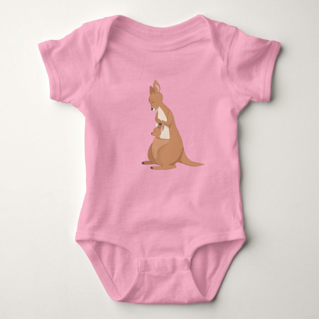 Body Para Bebê Mãe Kangaroo Com Bebê (Frente)
