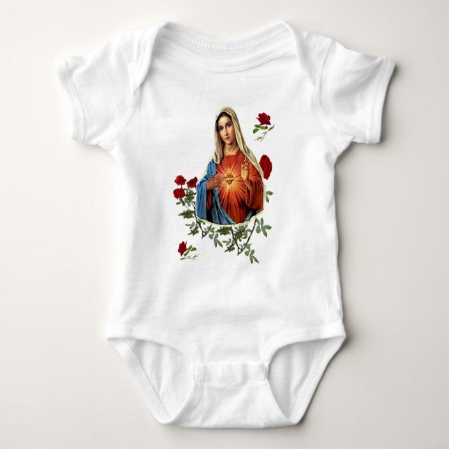 Body Para Bebê Mãe Maria (Frente)