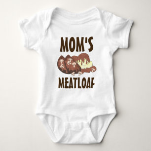 Body Para Bebê Mãe Meatloaf Diner Comida Gravata Lavada Batatas