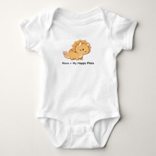 Body Para Bebê Mãe = Meu Lugar Feliz – Ilustração Fofo de Bebê Tr