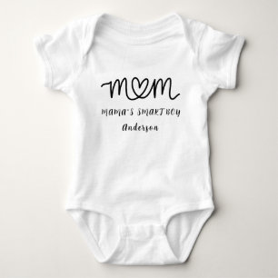 Body Para Bebê Mãe Nome Personalizado Fofo Moderno 