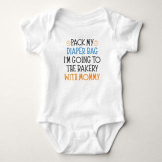 Body Para Bebê Mãe Padeira Divertida Frase de Bebê de Padeiro