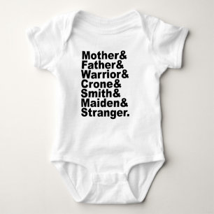 Body Para Bebê Mãe & Pai & Guerreiro & Coroa & Ferreiro & Donzela