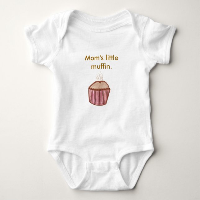 Body Para Bebê Mãe pouco muffin. (Frente)