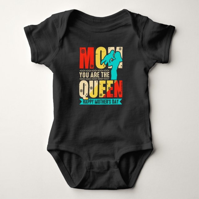 Body Para Bebê Mãe Você É A Rainha (Frente)