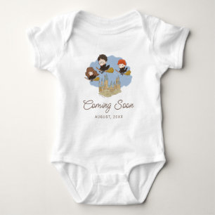 Body Para Bebê Mágico Harry Potter & Anúncio de Bebê de Hogwarts