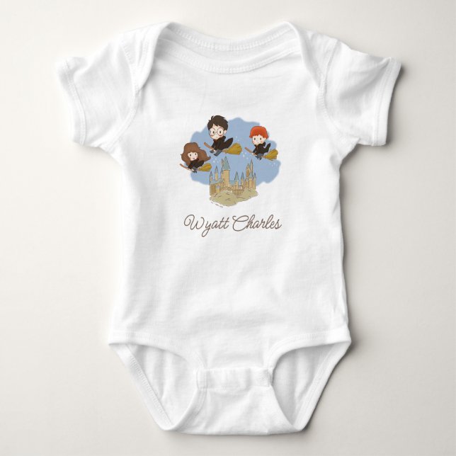 Body Para Bebê Mágico Harry Potter & Hogwarts Personalizado (Frente)