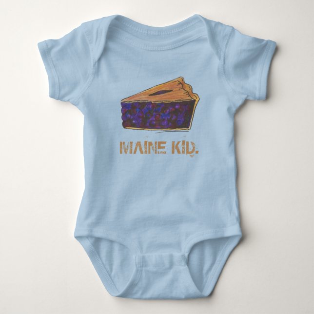 Body Para Bebê MAINE KID Portland Blueberry Blueberry Blueberry S (Frente)