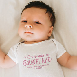 Body Para Bebê Mais doce floco de neve bebê no primeiro natal