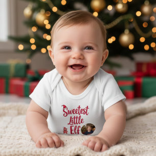 Body Para Bebê Mais Doce Pequeno Elfo Foto Personalizada do Beb