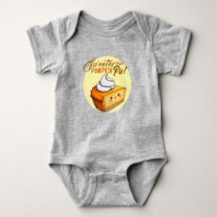 Body Para Bebê Mais doce que torta de abóbora Bebê roupa de bebê