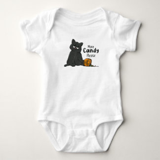 Body Para Bebê Mais Doces Por Favor Halloween Gato Preto