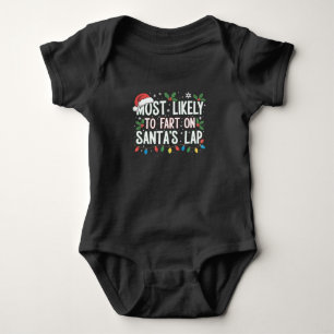 Body Para Bebê Mais Propenso a Peidar no Colo de Papai Noel Famíl