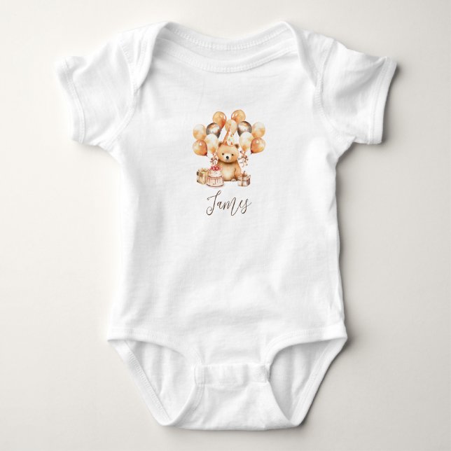 Body Para Bebê Mal podemos esperar chá de bebê (Frente)
