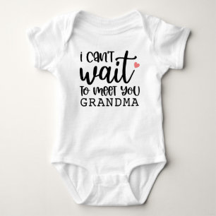 Body Para Bebê Mal posso esperar para conhecer o anúncio de grav