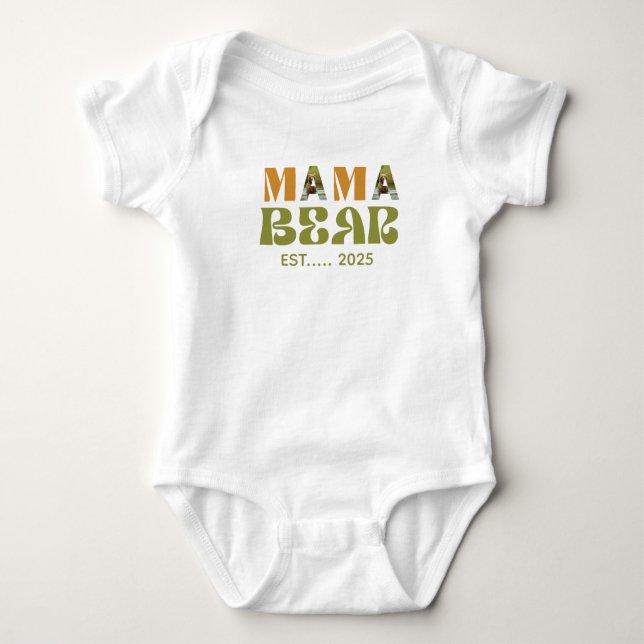 Body Para Bebê Mama Bear Heartwarming Illustration (Frente)