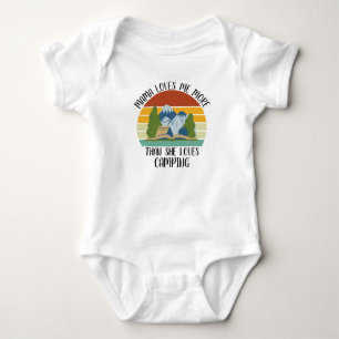 Body Para Bebê Mama Me Ama Mais Do Que Acampa Personalizado