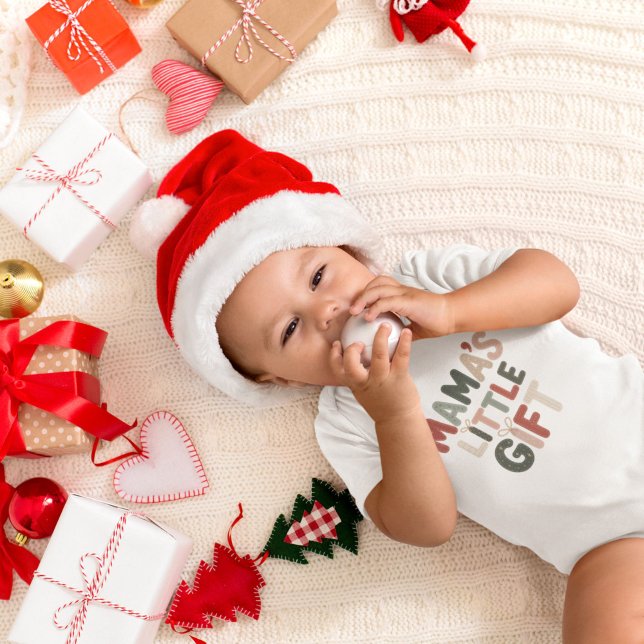 Body Para Bebê Mama’s Little Gift – Cute Baby Christmas (Criador carregado)
