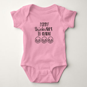 Body Para Bebê Mamãe acha que está no comando