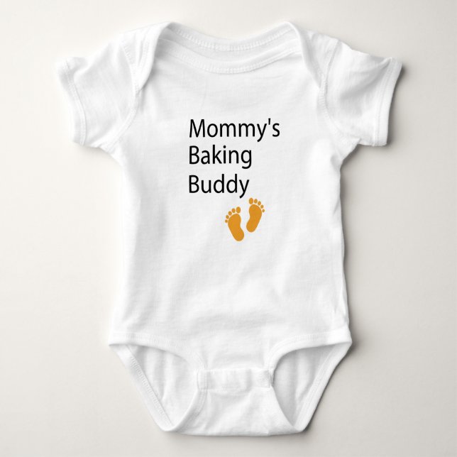 Body Para Bebê Mamãe Baking Buddy Baking Mãe, bebê cozido (Frente)