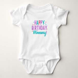 Body Para Bebê Mamãe Birthday T-Shirt