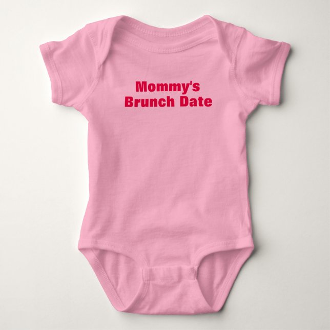 Body Para Bebê Mamãe Date Baby Jersey Bodydress (Frente)