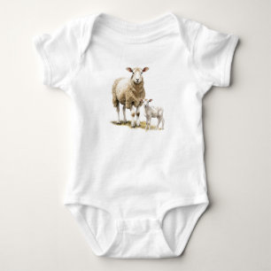 Body Para Bebê Mamãe e Baby Sheep, Lamb, Baby Gift
