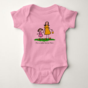 Body Para Bebê Mamãe e eu - Mãe e filha Brunshirt