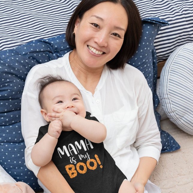 Body Para Bebê Mamãe é o meu Boo! Branco (Criador carregado)