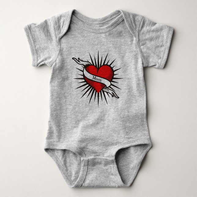 Body Para Bebê Mamãe Heart Bodydress (Frente)